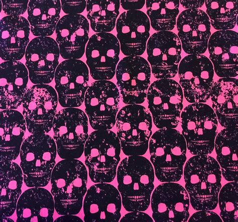 Skull Pink Fabric 